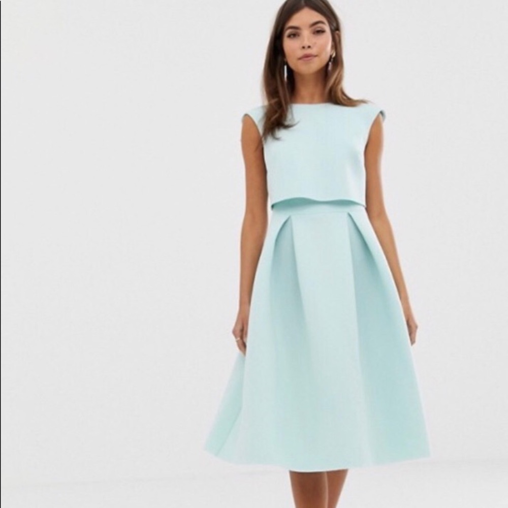 ASOS Design Foldback CropTop Dress